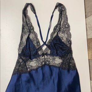 LG Victoria’s Secret royal blue satin slip